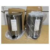 LOT OF 2 3.1 Gal Round Step Trash Can - Brightroom