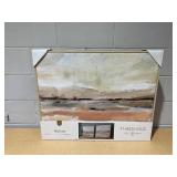 2PCS 24" x 30" Faded Landscape Framed Wall Canvases Natural - Threshold