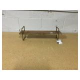 Wood and Metal Shelf with EPL Gold Finish