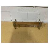 Wood and Metal Shelf with EPL Gold Finish