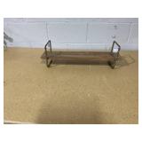 Wood and Metal Shelf with EPL Gold Finish