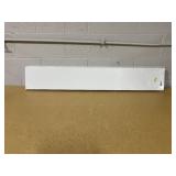 InPlace 48" Slim Low Profile Floating Wall Shelf White - Modern Decor, Wood Composite, Includes Mounting Hardware