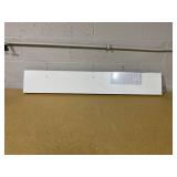 InPlace 48" Slim Low Profile Floating Wall Shelf White - Modern Decor, Wood Composite, Includes Mounting Hardware