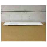 InPlace 48" Slim Low Profile Floating Wall Shelf White - Modern Decor, Wood Composite, Includes Mounting Hardware