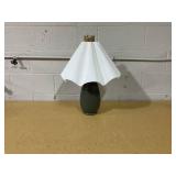 Wavy Shade Collection with Ceramic Base Table Lamp Green - Threshold