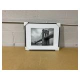 Trademark Fine Art Brooklyn Bridge 2 White Matte Artwork by CATeyes, 16 by 20-Inch, Black Frame