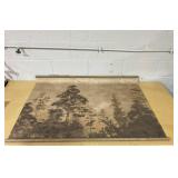 36"x48" Sepia Wilderness Paper Banner: Threshold designed w/Studio McGee, Rustic Pine Frame, Nature Art