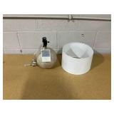 Round Faux Wood Lamp Base Brown - Threshold designed with Studio McGee