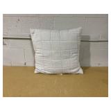 26"x26" Grid Lines Matelassé Euro Bed Pillow Light Gray - Hearth & Hand with Magnolia: Cotton, Indoor, Farmhouse Style