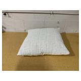 26"x26" Grid Lines Matelassé Euro Bed Pillow Light Gray - Hearth & Hand with Magnolia: Cotton, Indoor, Farmhouse Style