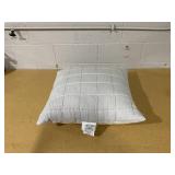 26"x26" Grid Lines Matelassé Euro Bed Pillow Light Gray - Hearth & Hand with Magnolia: Cotton, Indoor, Farmhouse Style