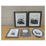 5PCS Real Wood Gallery Frames - Threshold designed with Studio McGee: Modern Wall Decor, Pine Material, Multisize