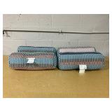 LOT OF 4 20"x8" Broken Bars Outdoor Bolster Pillow - Threshold