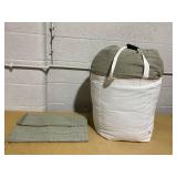 3PCS King Size Washed Loop Stripe Duvet Cover Bedding Set - Hearth & Hand with Magnolia