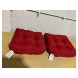 2PCS Pillow Perfect Monti Chino Solid Indoor/Outdoor Wicker Patio Seat Cushion Reversible