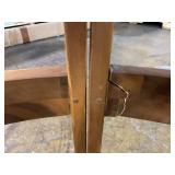 2PCS Edwin Outdoor Acacia Wood Loveseat and Coffee Table Set with Cushions