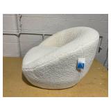 Swivel Accent Chair Faux Shearling Cream (FA) - Room Essentials