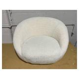 Swivel Accent Chair Faux Shearling Cream (FA) - Room Essentials