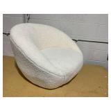 Swivel Accent Chair Faux Shearling Cream (FA) - Room Essentials