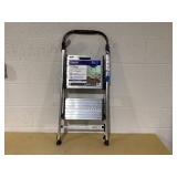 Cosco 2 Step All Aluminum Step Stool: Silver, 225 lb Capacity