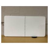 4 Feet Foldable Table Adjustable Height with Built in Handle, Steel Legs | Heavy Duty Portable | Perfect for Party, Dining, Wedding, Events, Picnic Indoor, Outdoor, Camping, Utility, Temporary