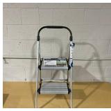 Cosco 2 Step All Aluminum Step Stool: Silver, 225 lb Capacity, No Assembly, Lightweight