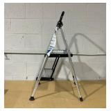 Cosco 2 Step All Aluminum Step Stool: Silver, 225 lb Capacity, No Assembly, Lightweight