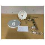 61" Fluted Ceramic Floor Lamp with Marble Base - Hearth & Hand with Magnolia