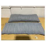 LOT OF 2 16"x42" Washed Loop Stripe Lumbar Bed Pillow - Hearth & Hand with Magnolia