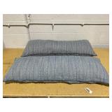 LOT OF 2 16"x42" Washed Loop Stripe Lumbar Bed Pillow - Hearth & Hand with Magnolia