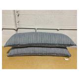 LOT OF 2 16"x42" Washed Loop Stripe Lumbar Bed Pillow - Hearth & Hand with Magnolia