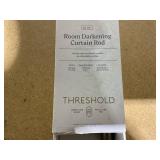 36"-66" French Pipe Curtain Rod Pewter- Threshold Adjustable Metal