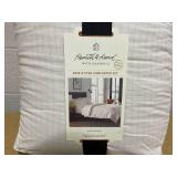 Hearth & Hand with Magnolia 3pc Mini Grid Stitch Comforter Bedding Set Railroad Gray Full/Queen