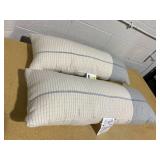 14"x36" Color Block Decorative Lumbar Throw Pillow Tan/Blue - Hearth & Hand with Magnolia