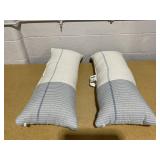 14"x36" Color Block Decorative Lumbar Throw Pillow Tan/Blue - Hearth & Hand with Magnolia