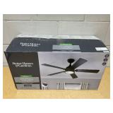Better Homes & Gardens 52" Black Modern Ceiling Fan LED Light, 5 Reversible Blades Remote Included