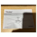 Better Homes & Gardens 52" Black Modern Ceiling Fan LED Light, 5 Reversible Blades Remote Included