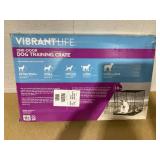 Vibrant Life Single Door Folding Metal Wire Dog Crate with Divider and Tray