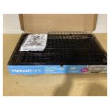 Vibrant Life Single Door Folding Metal Wire Dog Crate with Divider and Tray