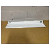 Acadia White Cordless Total Blackout Polyester Roman Shade 34 in. W x 64 in. L