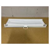 Acadia White Cordless Total Blackout Polyester Roman Shade 34 in. W x 64 in. L