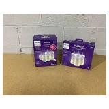 LOT OF  2 Philips Natural Avent 0M+ AND 3M+ 6 Bottles