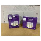 LOT OF  2 Philips Natural Avent 0M+ AND 3M+ 6 Bottles