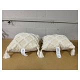 LOT OF 2 Better Homes & Gardens Tufted Trellis Decorative 20" Square Throw Pillow