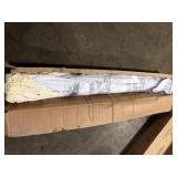 JONATHAN Y Collins 9 ft. Cottage Tassel Market Patio Umbrella with Auto-Tilt, Crank, Wind Vent and UV Protection in White/Cream  Customer Returns See Pictures