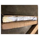 JONATHAN Y Collins 9 ft. Cottage Tassel Market Patio Umbrella with Auto-Tilt, Crank, Wind Vent and UV Protection in White/Cream  Customer Returns See Pictures