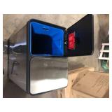 Touchless 16 Gal Stainless Steel Rectangular Metal Household Trash Can and Recycle Bin, Trash Sticker, and Dual Odor Filters One Foot Step Broken Customer Returns See Pictures