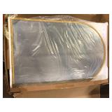 Lirago 24 in. W x 36 in. H Arched Recessed/Surface Mount Medicine Cabinet with Mirror in Gold  Customer Returns See Pictures