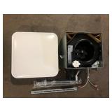 Commercial Electric 80 /110 CFM Ceiling Mount Room Side Installation Square Bathroom Exhaust Fan with Night Light and Humidity Sensor  Customer Returns See Pictures