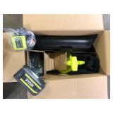 RYOBI 40V Vac Attack Cordless Leaf Vacuum/Mulcher and Lawn and Leaf Bag with 5.0 Ah Battery and Charger   Customer Returns See Pictures